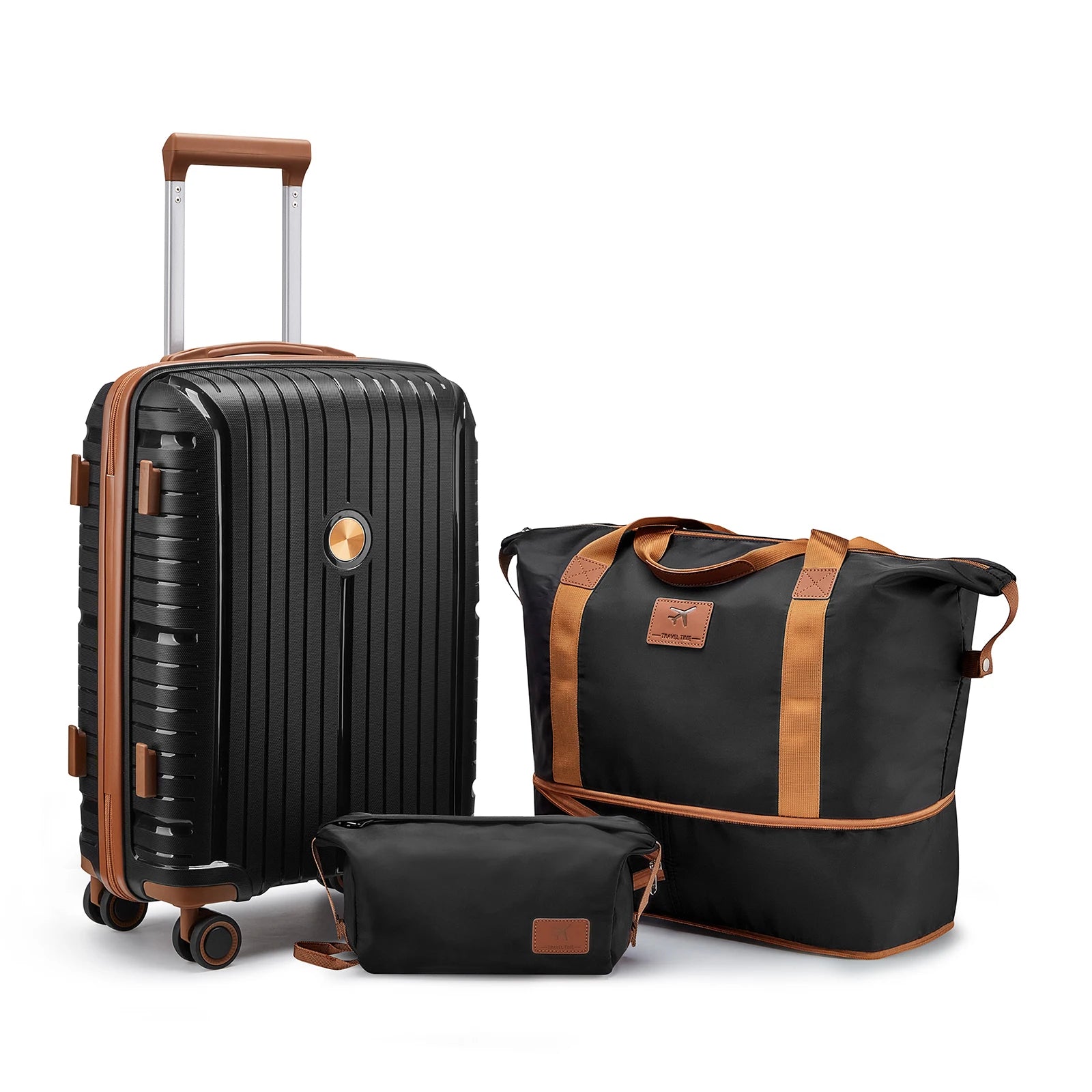 Joyway Sets 5 Piece Suitcase Set, PP Hardshell Carry on Suitcase Set, Travel Suitcases with Double Spinner Wheels and TSA Lock