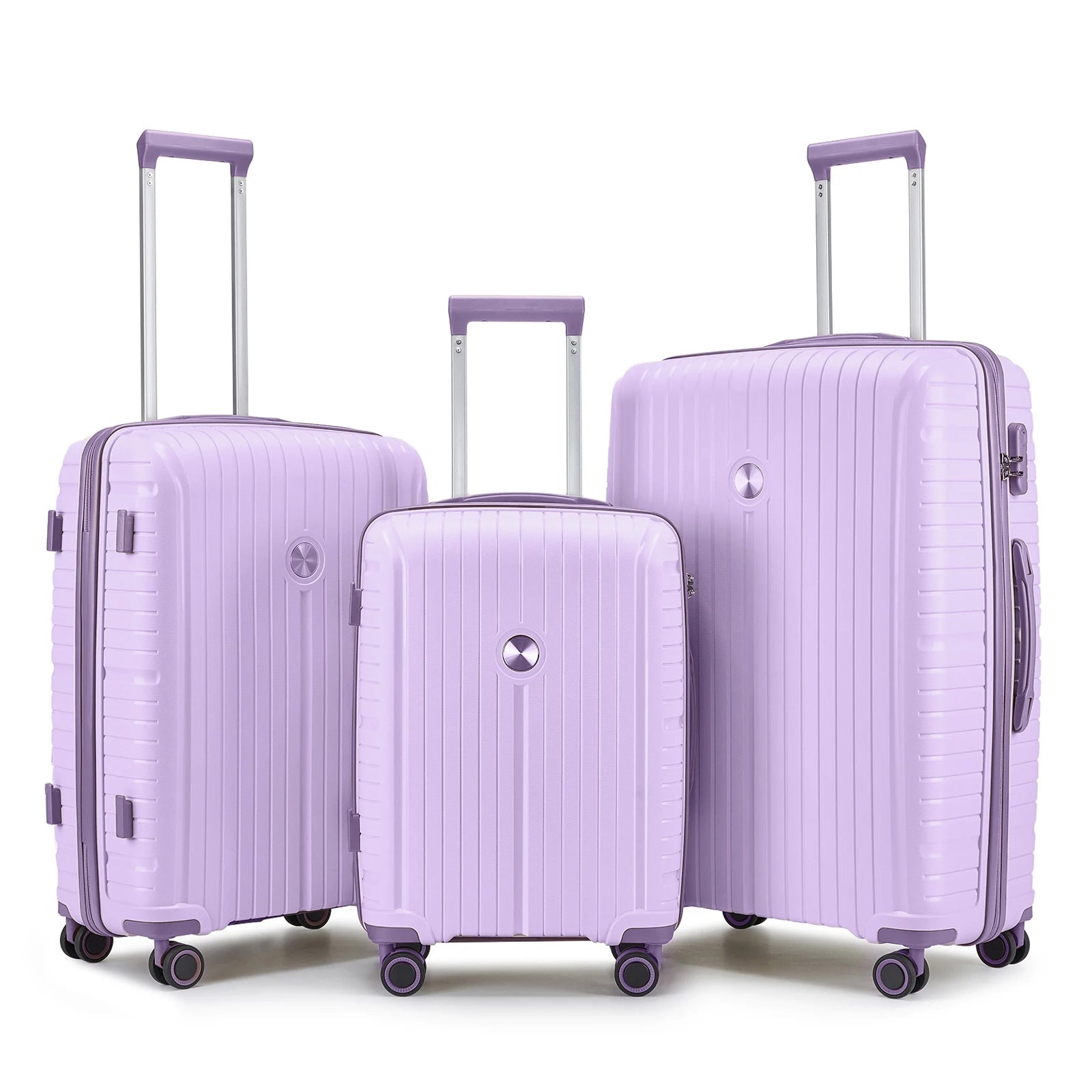 Joyway Sets 5 Piece Suitcase Set, PP Hardshell Carry on Suitcase Set, Travel Suitcases with Double Spinner Wheels and TSA Lock