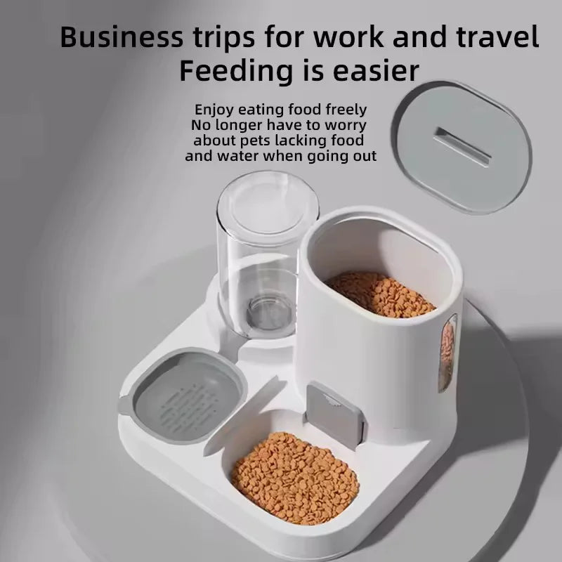 Cat feeding water feeder dog bowl cat bowl smooth food and water supply two-in-one water dispenser cat bowl pet supplies