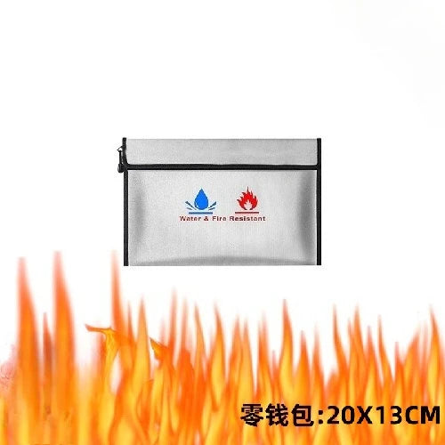 Waterproof Money Bags Fire Safe Storage Pouch with Zipper Cash File Envelope Holder for Home Office Fireproof Document Bag