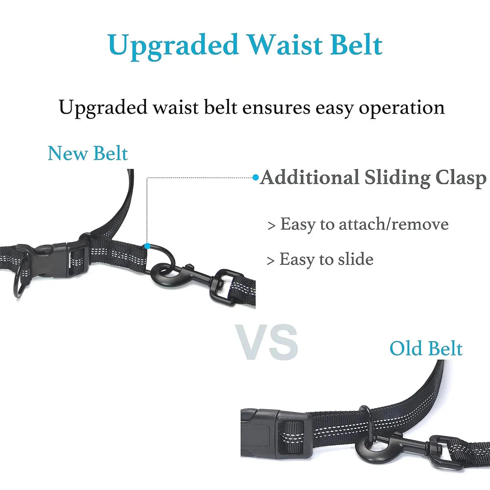 Hands Free Dog  Leash for Pet Walking Running Retractable Elastic Belt Dog Traction Rope for Running Walking Pet Products