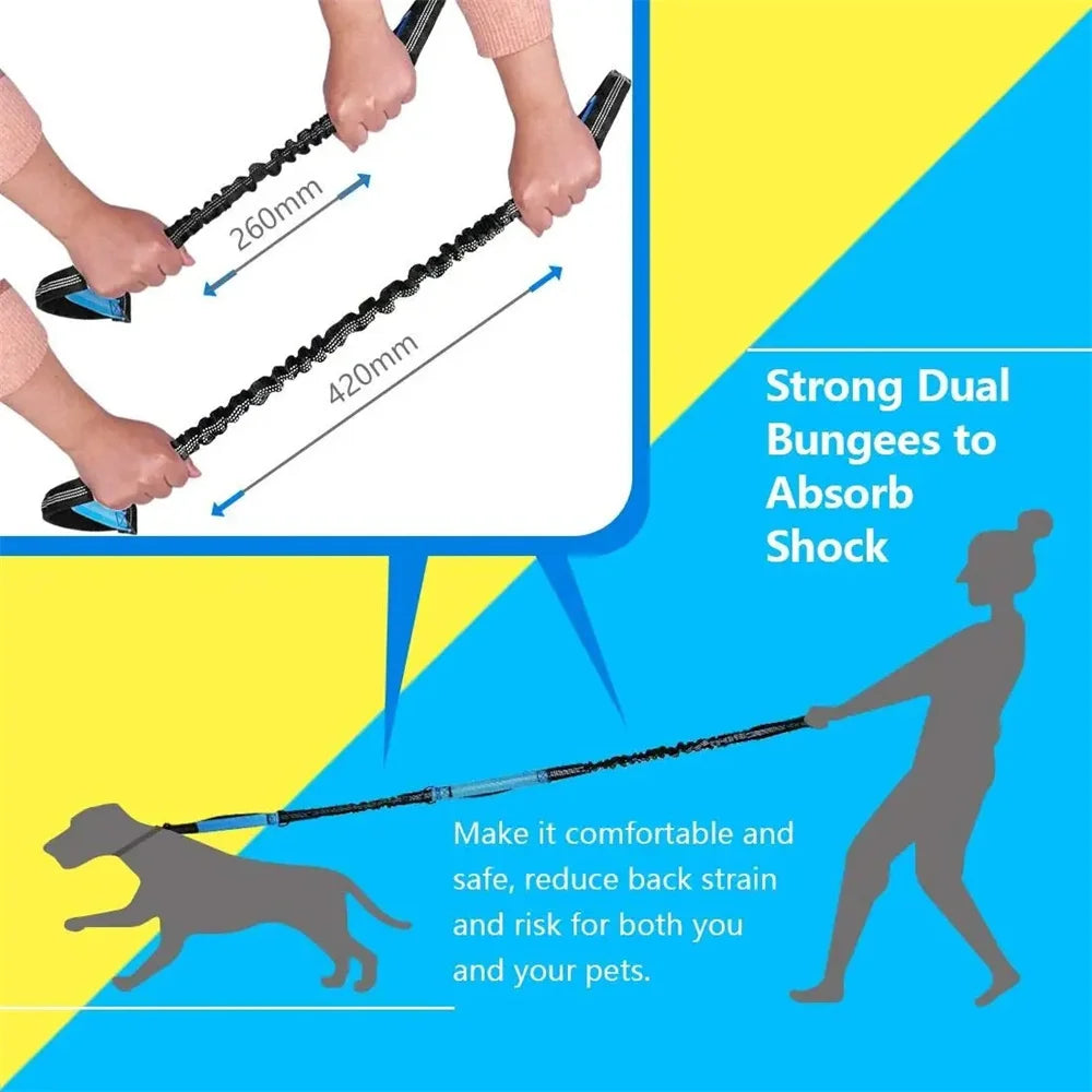 Hands Free Dog  Leash for Pet Walking Running Retractable Elastic Belt Dog Traction Rope for Running Walking Pet Products