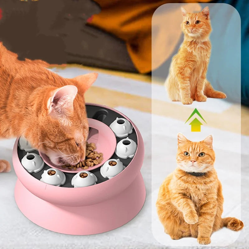 Interactive Cat Toys Slow Feeder Bowl Puzzle Feeder for Indoor Cats Pet Toy Aid for Digestion And Mental Stimulation