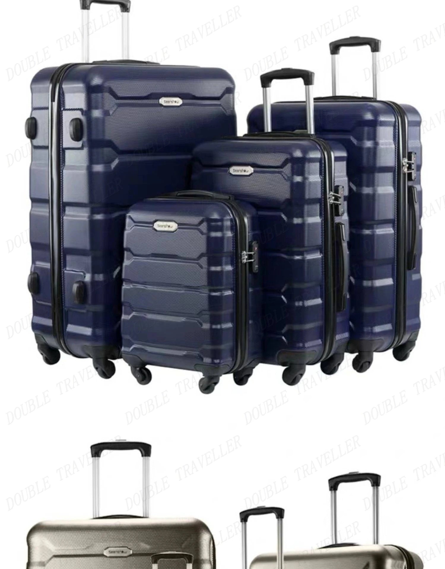 NEW 4PCS luggage sets suitcase on wheels Women spinner rolling luggage ABS travel suitcase set hardside trolley luggage case bag
