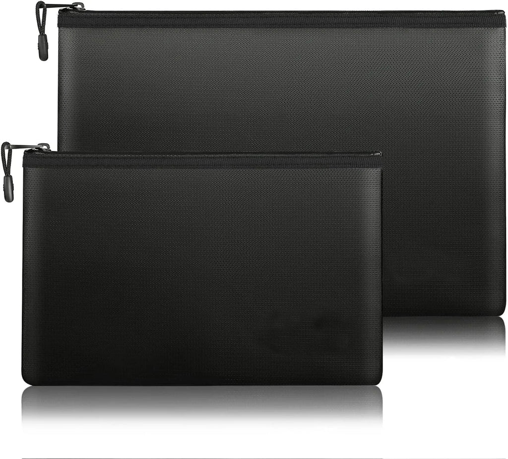 Waterproof Money Bags Fire Safe Storage Pouch with Zipper Cash File Envelope Holder for Home Office Fireproof Document Bag