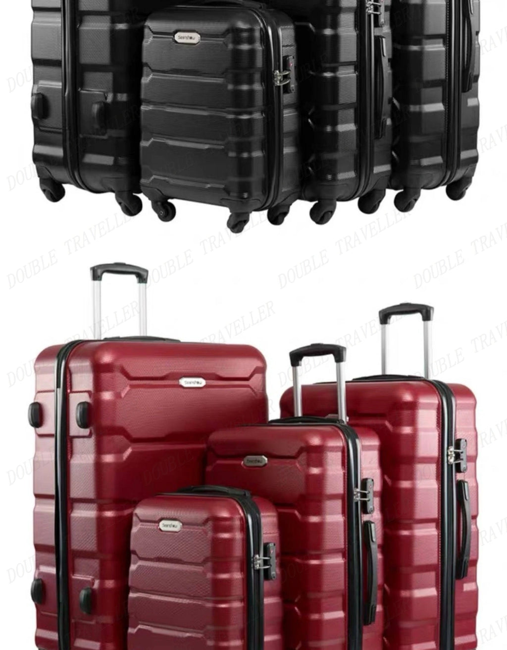 NEW 4PCS luggage sets suitcase on wheels Women spinner rolling luggage ABS travel suitcase set hardside trolley luggage case bag