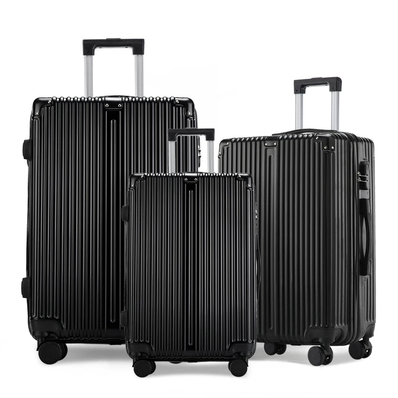 3pcs Luggage with Corner Protectors 20/24/28-Inch Durable Hard Shell 360 Spinner Wheels Multifunctional Large Capacity Lightweig