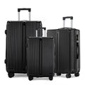 3pcs Luggage with Corner Protectors 20/24/28-Inch Durable Hard Shell 360 Spinner Wheels Multifunctional Large Capacity Lightweig