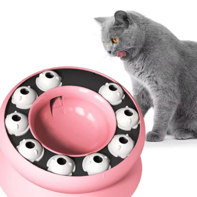 Interactive Cat Toys Slow Feeder Bowl Puzzle Feeder for Indoor Cats Pet Toy Aid for Digestion And Mental Stimulation