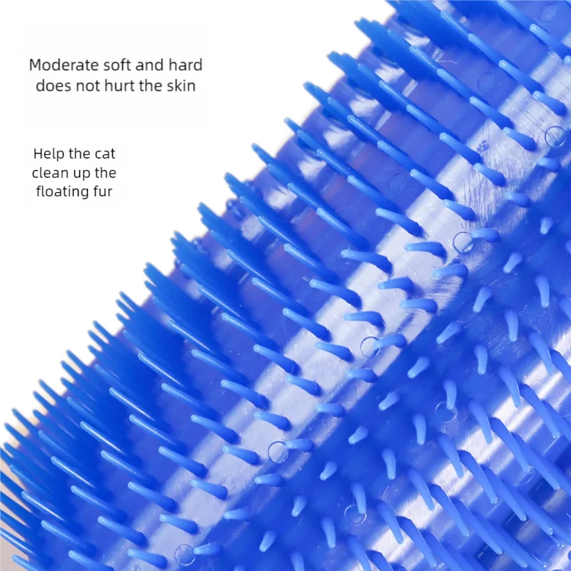 Self Grooming Brush for Cats Wall Corner Dog Massage Comb Catnip Enhanced Tickling Brush Pet Grooming Tool for Feline Self-Care
