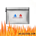 Waterproof Money Bags Fire Safe Storage Pouch with Zipper Cash File Envelope Holder for Home Office Fireproof Document Bag