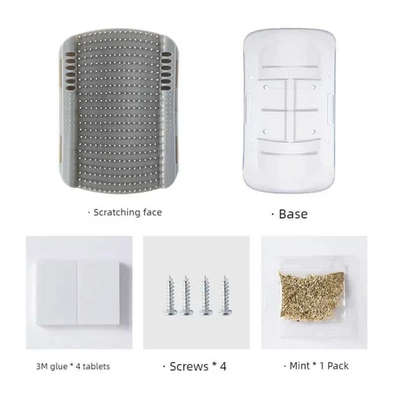 Self Grooming Brush for Cats Wall Corner Dog Massage Comb Catnip Enhanced Tickling Brush Pet Grooming Tool for Feline Self-Care