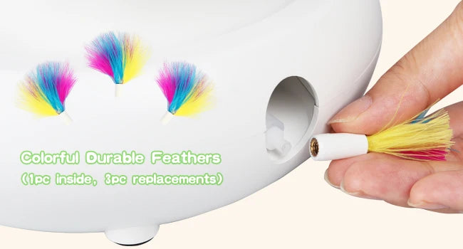 INKZOO 4-in-1 Interactive Cat Toys for Indoor Cats, Automatic 6 Holes Mice Whack-A-Mole, Fluttering Butterfly, Track Balls, USB