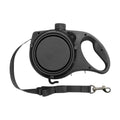 Detachable Retractable Dog Leash Builtin Water Bottle with Water Bowl Dog Traction Rope Plastic Waste Bag Container