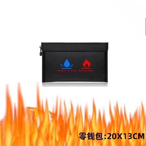 Waterproof Money Bags Fire Safe Storage Pouch with Zipper Cash File Envelope Holder for Home Office Fireproof Document Bag