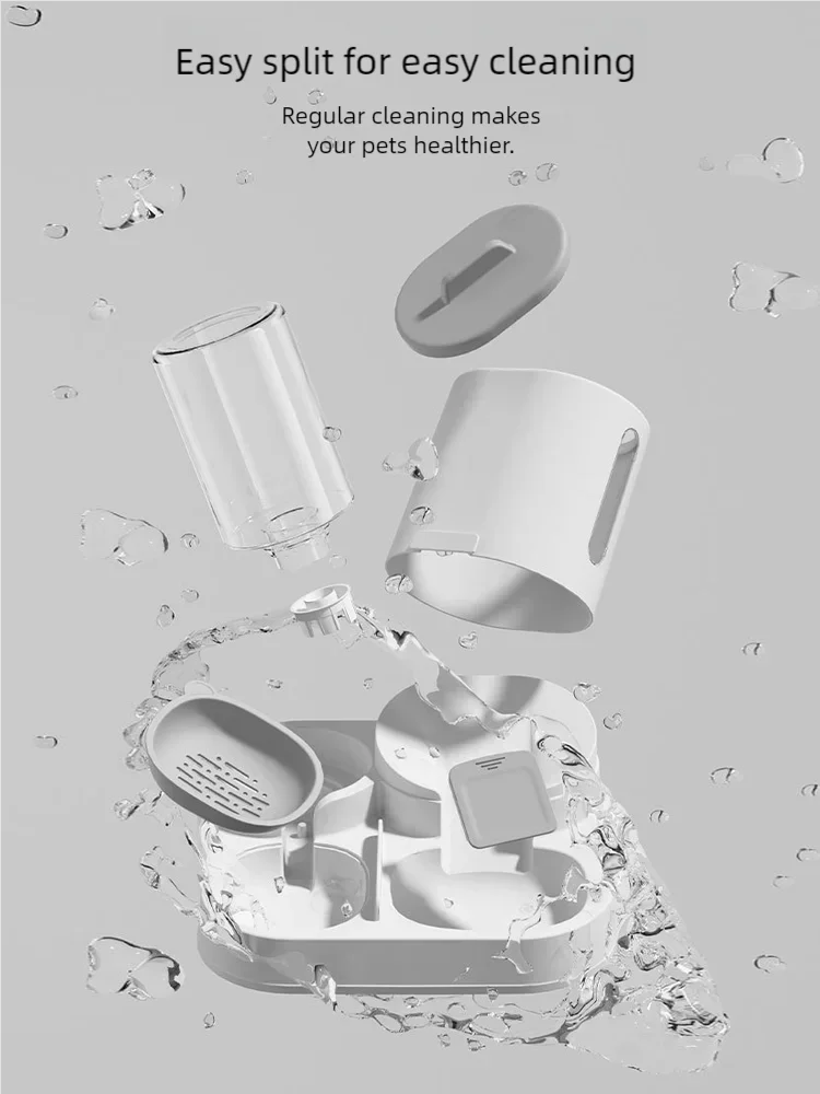 Cat feeding water feeder dog bowl cat bowl smooth food and water supply two-in-one water dispenser cat bowl pet supplies