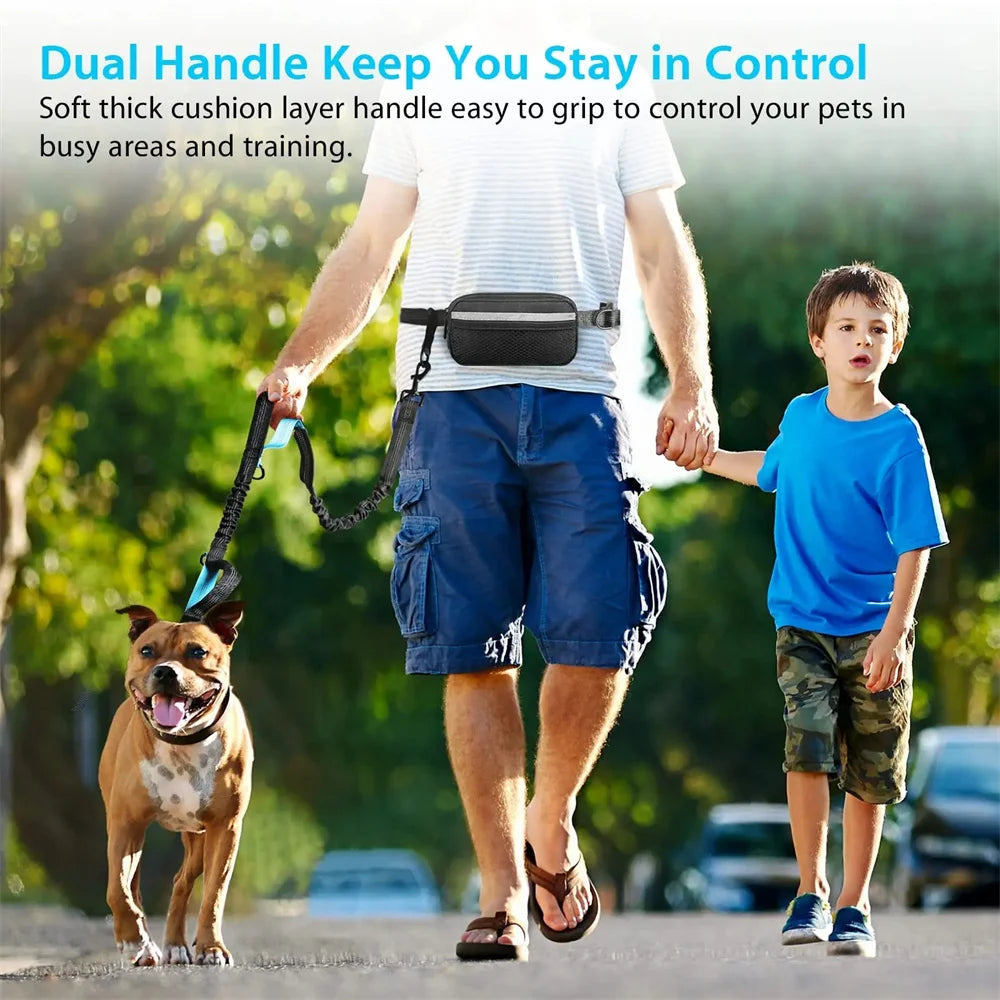 Hands Free Dog  Leash for Pet Walking Running Retractable Elastic Belt Dog Traction Rope for Running Walking Pet Products
