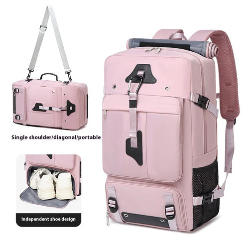 55L Large Capacity Travel Bag For Men 15.6 Inch Laptop Suitcase Backpack Multi-function Waterproof Backpack Outdoor Camping Bags