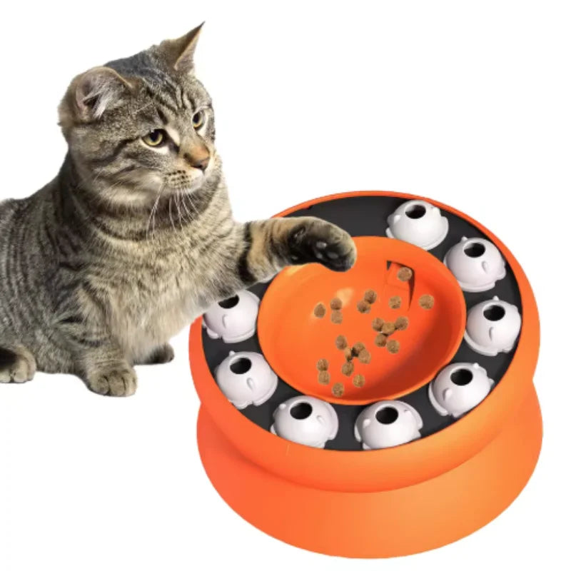Interactive Cat Toys Slow Feeder Bowl Puzzle Feeder for Indoor Cats Pet Toy Aid for Digestion And Mental Stimulation