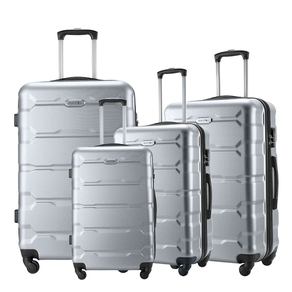 NEW 4PCS luggage sets suitcase on wheels Women spinner rolling luggage ABS travel suitcase set hardside trolley luggage case bag