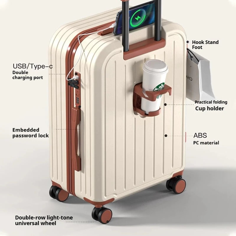 Pastel Color 20/22/24/26/28 Inch Carry On Luggage Set, 2-Piece Lightweight Spinner Suitcase, Girls' Matching Travel Bags