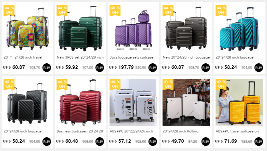 NEW 4PCS luggage sets suitcase on wheels Women spinner rolling luggage ABS travel suitcase set hardside trolley luggage case bag