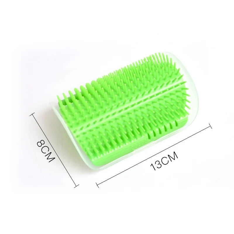Self Grooming Brush for Cats Wall Corner Dog Massage Comb Catnip Enhanced Tickling Brush Pet Grooming Tool for Feline Self-Care