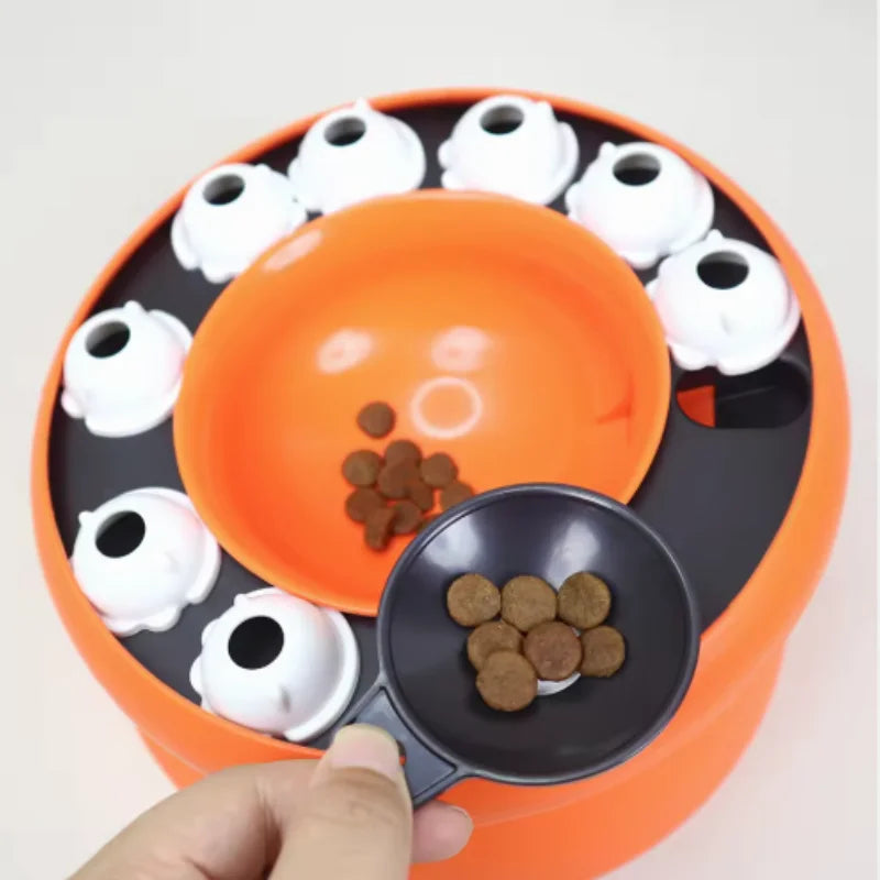 Interactive Cat Toys Slow Feeder Bowl Puzzle Feeder for Indoor Cats Pet Toy Aid for Digestion And Mental Stimulation
