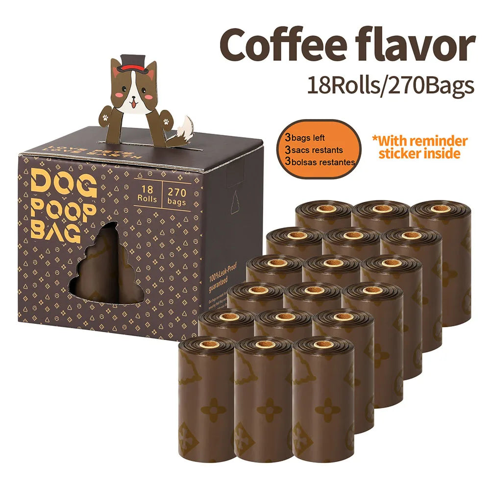 New Biodegradable Thick Dog Poop Bags Scented Outdoor Cleaning Leakproof Dog Poop Bags Clean Pets Supplies for Dog Garbage Bag