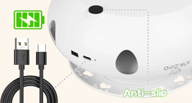 INKZOO 4-in-1 Interactive Cat Toys for Indoor Cats, Automatic 6 Holes Mice Whack-A-Mole, Fluttering Butterfly, Track Balls, USB